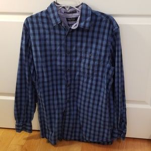 Nautica Plaid Long Sleeve Button Down Shirt